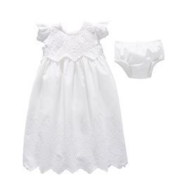 Eyelet best sale christening gown